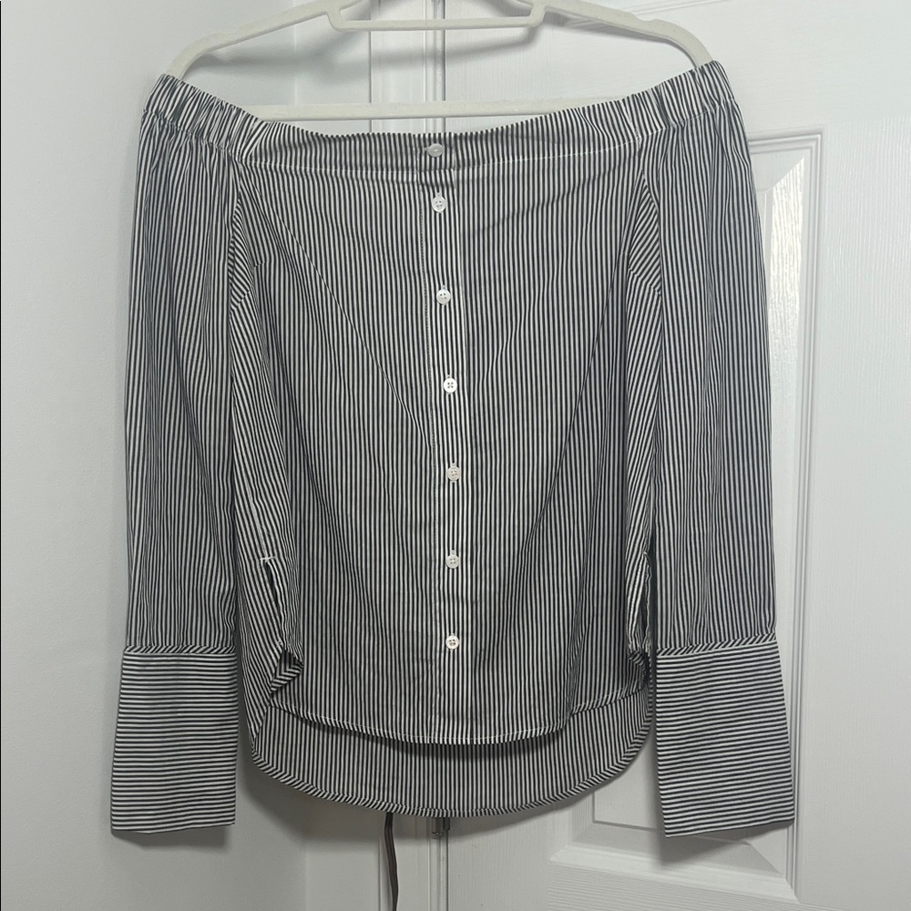 Striped Off-Shoulder Women's Top